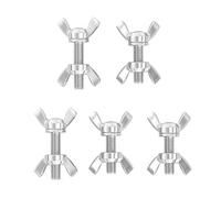 GDHKDDFL Vis à tête en Cornes de Mouton, Lot de 5 vis Papillon en Acier Inoxydable - Vis à Double tête for Bricolage, Machines et électronique(M5*35mm)
