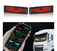 GDJGNUDK Lumières Yeux de Diable pour Voitures, Lumière Yeux du Diable pour Voiture, Yeux Led pour Camion, Led Interieur Voiture(70x173mm)