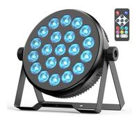 GdjRttk 80W Par LED RGBW, 21 LEDs Lumière de Scène avec Télécommande et Son Activé, 5 Modes Jeux de Lumiere, DMX 8CH Éclairage de Scène pour Soiree Bar Mariage Noël Concerts Festivals