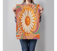 GDJSMIN Impressions Murales Lignes Fleurs Marguerite Sans Cadre, Art Abstrait Affiches,Tableau Décoration Murale,Murale Art Toile Tableau,Pour Salon Chambre,60×90 Cm