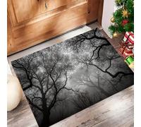 GDJSMIN Paillasson D'Intérieur Style Gothique Étrange 90 X 150 cm pour Entrée De Maison,Antidérapant, Scène De Forêt Mystérieuse, Lavable en Machine,Petit Tapis pour Cuisine,Porte D'Entrée