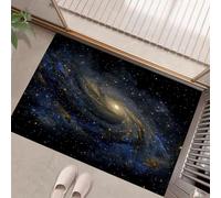 GDJSMIN Paillasson Image du Ciel Cosmique, Motif De La Galaxie Spirale Petit Tapis D'Entrée pour Entrée Intérieure, Tapis De Sol Respectueux De l'environnement Antidérapant Facile À Nettoyer - Bleu
