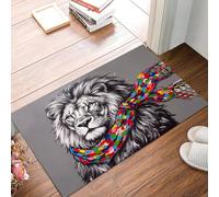 GDJSMIN Tapis Entree Interieur Antidérapant Peintures À l'huile De Graffitis De Rue,Paillasson Exterieur Entree Lavable en Machine Profil du Chimpanzé, Paillasson Interieur Entrées,Gris, 80 X 120 Cm