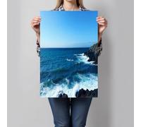 GDJSMIN Vagues Récifs Indigo Affiche Décoration Paysage Côtierimpression Sur Toile Decoration Murale Moderne Salon Moderne Toile Murale,40×60 Cm