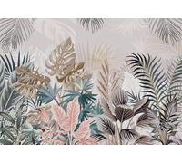 gdkldfg Papier Peint Panoramique Intissé 400cmx280cm Tropical jungle plantes paysage naturel,Decoration Chambre/Salon,Tapisserie,Poster Murales