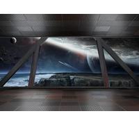 gdkldfg Papier Peint Panoramique Intissé Dessin Animé,Univers,Ciel Étoilé,Paysage Naturel Poster Mural Décoration pour Chambre, Salon 400x280cm