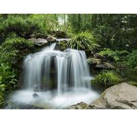 gdkldfg Papier Peint Panoramique Intissé Forêt Verte,Cascade,Paysage Naturel Poster Mural Décoration pour Chambre, Salon 300x240cm