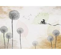 gdkldfg Papier Peint Panoramique Tropical Sur Mesure 3d Vintage Couple Pissenlit Ginkgo Feuille Fond Mur 350cmx245cm Paysage Naturel Tapisserie Murales Poster Geant Mural