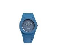GDL Giovanni De Luca Montre élégante pour homme et femme avec boîtier en polycarbonate 40,5 x 8,8 mm, cadran octogonal, mouvement à quartz japonais - étanche 5 ATM, légère et résistante, bleu
