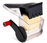 GDL Râpe à fromage avec manivelle, compacte, passe au lave-vaisselle, lame en acier inoxydable pour fromage, noix, chocolat et plus