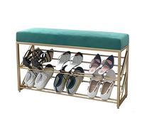 GDMDPTE Banc à Chaussures Moderne avec Coussin, Banc de Rangement d'entrée, élégant, rembourré, Meuble à Chaussures Vert Peu encombrant (L47,2 x 9,8)