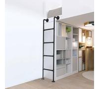 GDMDPTE Échelle de lit superposé en Fer forgé - Échelle d'escalade Robuste pour intérieur/extérieur, idéale pour la Maison, la bibliothèque, Les dortoirs et Les Camping-Cars - Hauteur réglable