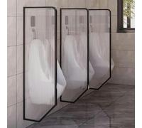 GDMDPTE Écran de confidentialité Mural pour urinoir, déflecteur d'urinoir pour Toilettes publiques, cloisons de séparation de pièce, écrans de Panneau décoratifs, Noir-3 pièces, Noir-2 piè