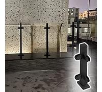 GDMDPTE Kit de poteaux de Balustrade en Verre Noir carré - Main Courante de 95 cm pour Balcon et comptoir, système de Connexion Complet pour balustres, clôture de sécurité Durable et élégante