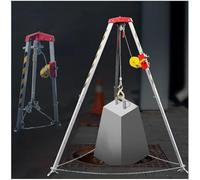 GDMDPTE Kit trépied de Sauvetage en Espace confiné réglable avec treuil rétractable de 65 pi/82 pi/98 pi pour Le Levage d'équipement antichute (capacité de 2 600 LB, sans Dispositif antich
