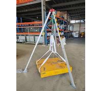 GDMDPTE Kit trépied en Aluminium pour espaces confinés - Équipement de Levage et de Sauvetage 1200 LBS avec treuil autobloquant et Harnais antichute - Équipement de sécurité d'urgence pour