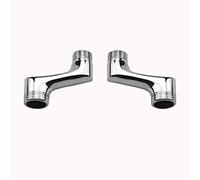 GDMDPTE Mitigeur de Douche Moderne décalé avec raccord G1/2, entraxe de 80 mm, Montage Mural, en cuivre, Adaptateur pour Robinet de Baignoire G1/2/G3/4, tuyaux d'eau Chaude et Froide, Fini