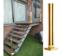 GDMDPTE Poteaux d'angle/d'extrémité pour système de Garde-Corps, Balustrade en Acier Inoxydable, poteaux de Garde-Corps Modernes pour Une Utilisation intérieure et extérieure en Toute sécurité
