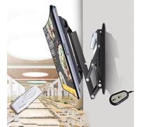 GDMDPTE Support TV électrique de Plafond, motorisé, escamotable, Support Mural pour téléviseur, Support de Plafond Rabattable de 0 à 85°