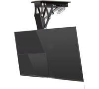 GDMDPTE Support TV électrique de Plafond, motorisé, escamotable, Support TV réglable au Plafond, Support TV Rabattable de 0 à 85°