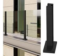 GDMDPTE Système de poteaux de Garde-Corps carrés en Verre pour la sécurité extérieure. Garde-Corps Facile à Installer pour balcons et terrasses. Garde-Corps en Acier Inoxydable et Verre pour Maisons