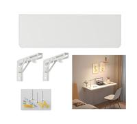 GDMDPTE Table Pliante Murale, Bureau Pliable à abattants pour Petits espaces, établi Suspendu Compact, Table Blanche Polyvalente pour Bar, Ordinateur et Loisirs créatifs (80x30cm)