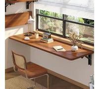 GDMDPTE Table Pliante Murale - Conception à abattants Peu encombrante pour Petits espaces, Marron, 80 x 24 cm. Table Murale Polyvalente idéale pour Les Repas, Le Travail ou Les Loisirs créatifs.
