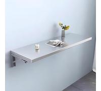 GDMDPTE Table Pliante Murale - Étagère de Cuisine compacte en Acier Inoxydable, Gain de Place, Bureau Flottant idéal pour Les Petites pièces à Vivre, la buanderie et Le Bureau (50 x 25 cm / 20 x 10