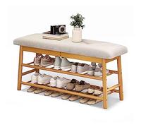 GDMDPTE Tabouret à Langer, Petit Banc à Chaussures, entrée avec Rangement, Banc Ottoman en Bambou, Meuble étroit pour Ranger Les Chaussures, Fin