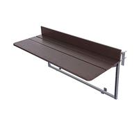 Gdmokle Table de Balcon Rabattable, Table Suspendue avec 5 Hauteurs Réglables pour Extérieur Jardin Terrasse, Table en Profilé D'aluminium Pliante de Garde-Corps