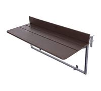 Gdmokle Table de Balcon Rabattable, Table Suspendue avec 5 Hauteurs Réglables pour Extérieur Jardin Terrasse, Table en Profilé D'aluminium Pliante de Garde-Corps