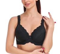 GDNIA Soutien-Gorge à Fleurs en Dentelle Push-up Confortable pour Femmes Couverture complète Non rembourré avec Armatures Non doublé Soutien-Gorge Grande Taille pour Tous Les Jours