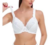 GDNIA Soutien-Gorge à Fleurs en Dentelle Push-up Confortable pour Femmes Couverture complète Non rembourré avec Armatures Non doublé Soutien-Gorge Grande Taille pour Tous Les Jours
