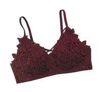 GDNIA Soutien-Gorge de Broderie à lanières de Croix Sexy pour Femmes Couverture complète sans Fil rembourré Soutien Minimiseur Soutien-Gorge