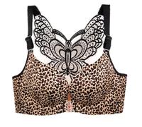 GDNIA Soutien-Gorge Papillon en Dentelle à Fermeture Frontale pour Femmes Beau Dos Push Up Non rembourré sans Armature Bralette Soutien-Gorge