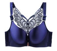 GDNIA Soutien-Gorge Papillon en Dentelle à Fermeture Frontale pour Femmes Beau Dos Push Up Non rembourré sans Armature Bralette Soutien-Gorge