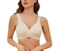 GDNIA Soutiens-Gorge en Dentelle de Coton Confortable de Tous Les Jours Femmes Avant Fermer Sports Push Up Soutien-Gorge sans Armature pour Maman Grand-mère Cadeau Soutien-Gorge