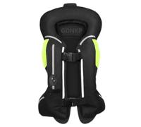 GDNKP Gilet Airbag Homologué pour Moto, Hommes Et Femmes pour La Conduite Estivale Le Motocross Et Les Voyages Respirant Protège Le Cou Et Le Coccyx,Noir,XL