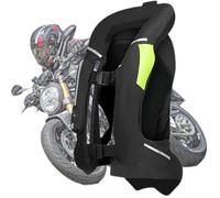 GDNKP Gilet airbag moto, équipement de motocross réglable, réfléchissant, réutilisable et résistant aux chutes,Noir,M