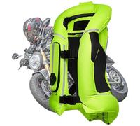 GDNKP Gilet airbag Moto, équipement de Motocross réglable, réfléchissant, réutilisable et résistant aux Chutes,Vert,XXL