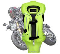 GDNKP Gilet de Moto airbag homologué, Gilet de Motocross Gonflable réfléchissant, Respirant, réglable et réutilisable, pour Hommes et Femmes, vêtements de Protection pour Moto,Vert,XXL