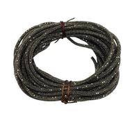 GDO Gioie d'Oriente Cordon Strass 6 mm × 10 m - Tube en silicone flexible avec strass incrustés - Pour poignées sacs, bordures, bijoux et accessoires de mode bricolage (hématite)