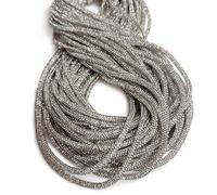 GDO GIOIE D'ORIENTE Cordon transparent 6 mm x 30 m - Tube en silicone avec âme flexible revêtu de strass pour la création de sacs à faire soi-même, poignées, bordures et accessoires de mode