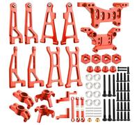 GDOOL Kit de bras de suspension et d'articulation de direction en aluminium et pièces d'assemblage de tour d'amortisseur et de liaison compatibles avec Hyper Go H16BM H16DR H16PL H16E MJX 16207 16208
