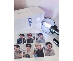 GDOU Bâton lumineux officiel Enhypen Ver 2 avec contrôle Bluetooth et 7 cartes photo, Noir, Plastique, Bâton lumineux