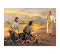 GDPOOTREE Affiches Et Impressions Vintage Représentant Dieu Chrétien, Jésus Le Berger, Christ, Croyance, Foi, Toile, Art Mural, Décoration De Salon, Maison, A10 40X60Cm Sans Cadre