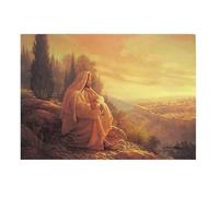 GDPOOTREE Affiches Et Impressions Vintage Représentant Dieu Chrétien, Jésus Le Berger, Christ, Croyance, Foi, Toile, Art Mural, Décoration De Salon, A6 60X90Cm Sans Cadre