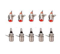 GDQLCNXB Lot de 10 connecteurs RCA femelle, adaptateur de montage sur panneau de châssis pour amplificateur audio terminal RCA