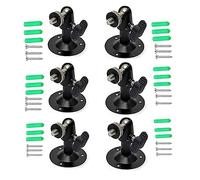 GDQLCNXB Lot de 6 supports muraux de sécurité pour caméra Oculus Sensor Arlo, Arlo Pro, R Stick Up Cam filaire/batterie, en métal, rotation à 360°, vis de 6,35 mm, noir