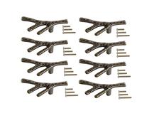 GDQLCNXB Lot de 8 boutons de branche vintage en bronze avec 3 tailles de vis, poignée de tiroir en alliage de zinc pour armoire de cuisine (68 mm)